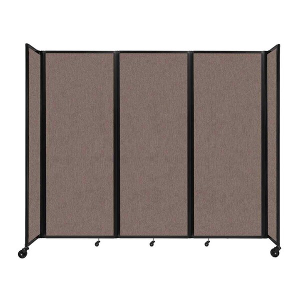 Room Divider 360 Folding Portable Partition 8'6" x 7'6" Latte Fabric